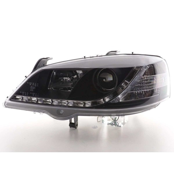 Daylight headlight LED DRL look Opel Astra G 98 03 black