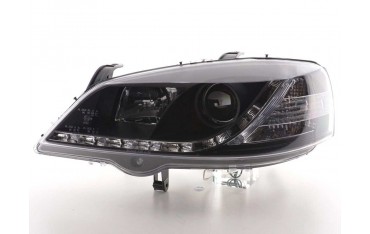 Daylight headlight LED DRL look Opel Astra G 98 03 black