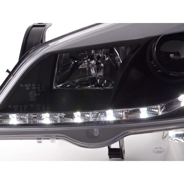 Daylight headlight LED DRL look Opel Astra G 98 03 black