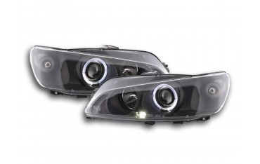 Headlight set Peugeot 306 97 00 black