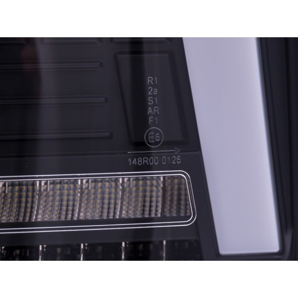 LED taillights set VW T6 year 16 19 tailgate door version black