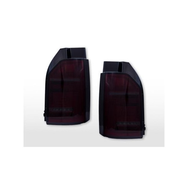 LED taillights set VW T6 year 16 19 tailgate door version red smoke