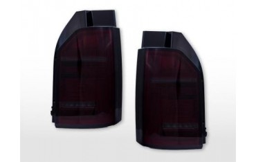 LED taillights set VW T6 year 16 19 tailgate door version red smoke
