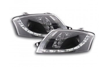 Headlight set Daylight LED daytime running lights Audi TT type 8N 98 06 black
