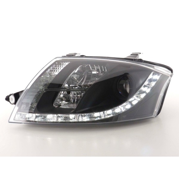 Headlight set Daylight LED daytime running lights Audi TT type 8N 98 06 black
