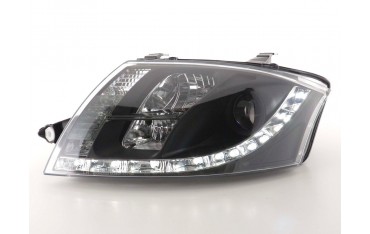 Headlight set Daylight LED daytime running lights Audi TT type 8N 98 06 black