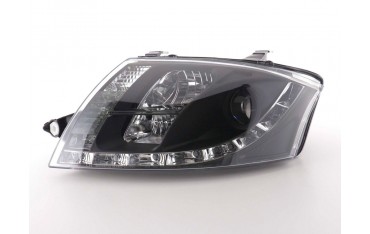 Headlight set Daylight LED daytime running lights Audi TT type 8N 98 06 black
