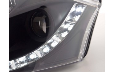 Headlight set Daylight LED daytime running lights Audi TT type 8N 98 06 black