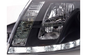 Headlight set Daylight LED daytime running lights Audi TT type 8N 98 06 black