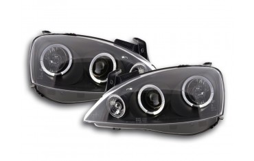 Headlight set Opel Corsa C 01 06 black