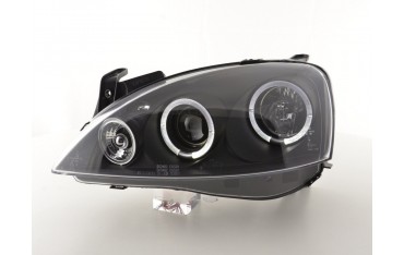 Headlight set Opel Corsa C 01 06 black