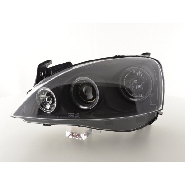 Headlight set Opel Corsa C 01 06 black