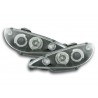 Headlight set Peugeot 206 type S16 99 02 05 black