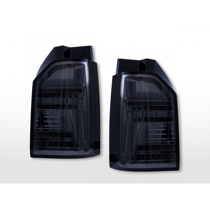 LED taillights set VW T6 year 16 19 tailgate door version smoke