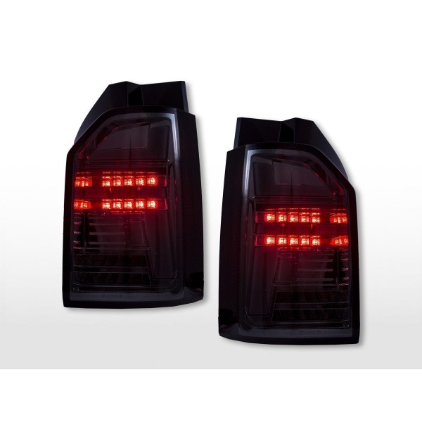 LED taillights set VW T6 year 16 19 tailgate door version smoke