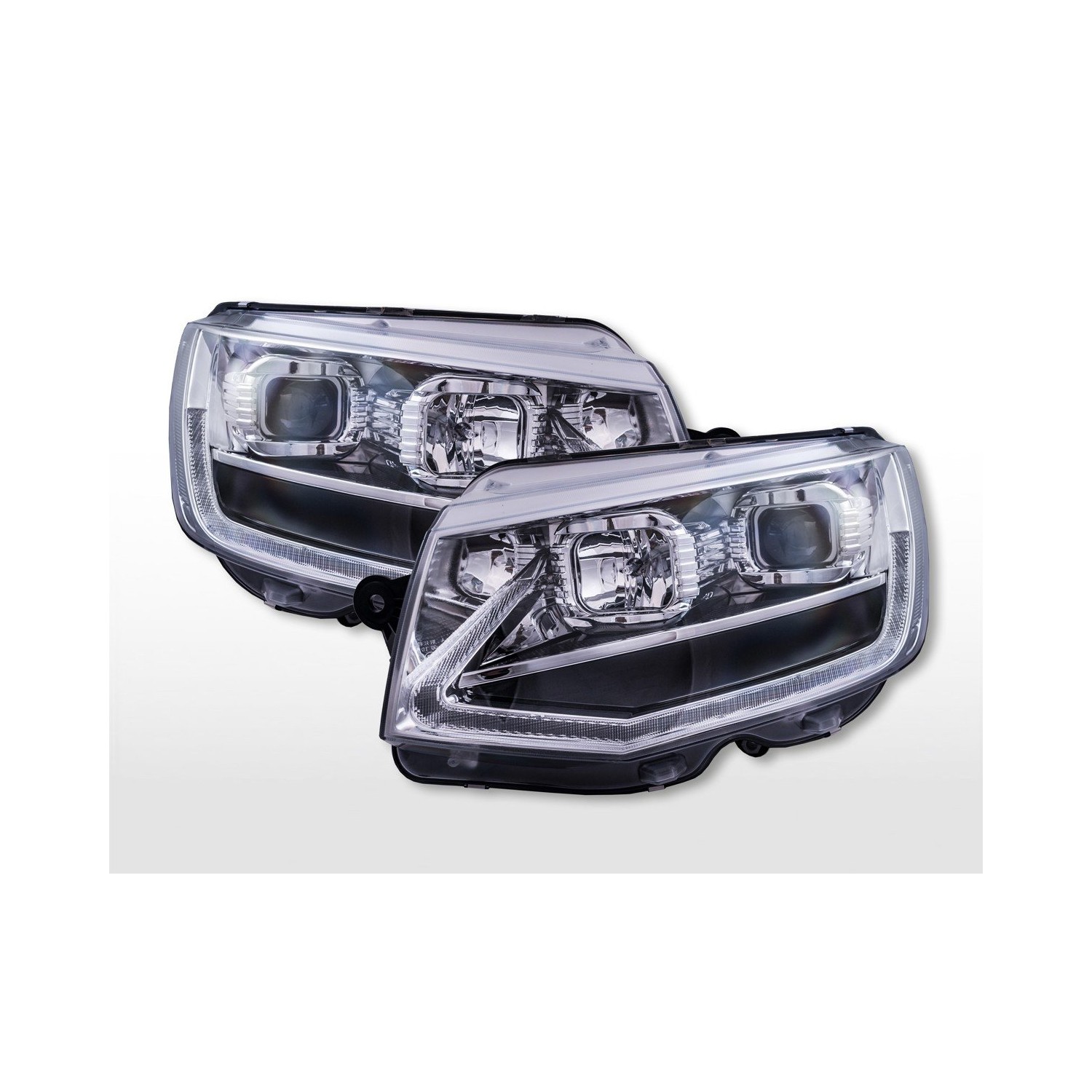 Halogen headlight set VW T6 year 16 19 chrome