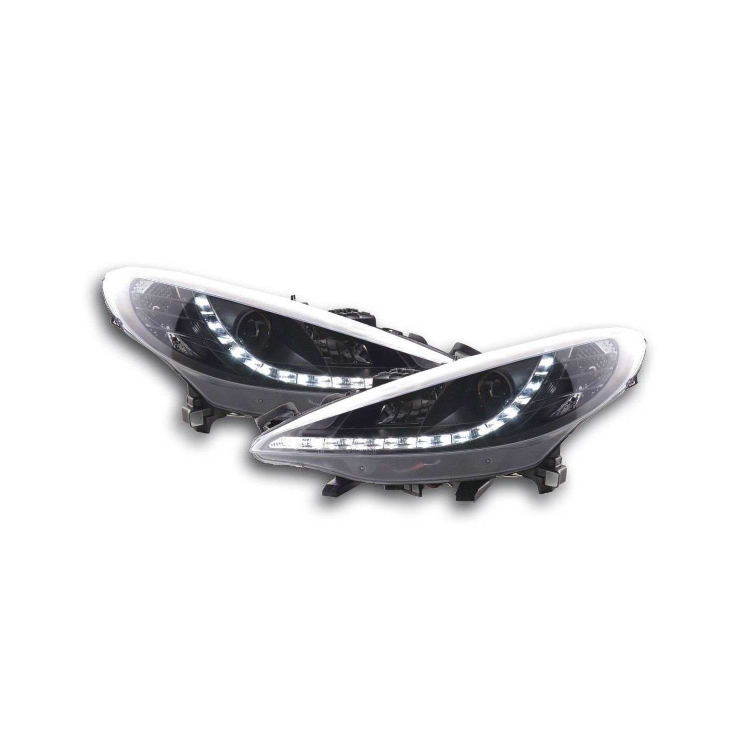 Daylight headlight LED daytime running lights Peugeot 207 06 black
