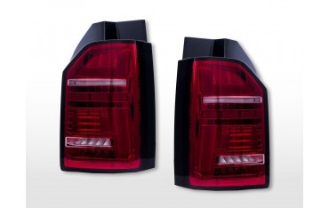 LED taillights set VW T6 year 16 19 original bulb tailgate door version red clear