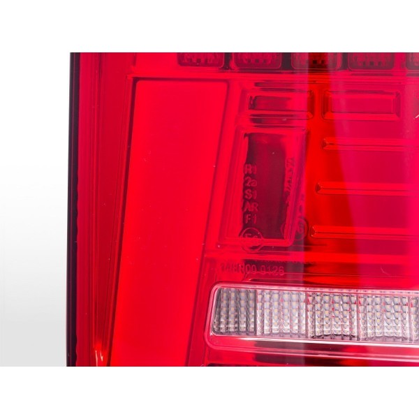 LED taillights set VW T6 year 16 19 original bulb tailgate door version red clear