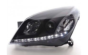 Daylight LED DRL look headlights Opel Astra H black