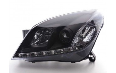 Daylight LED DRL look headlights Opel Astra H black