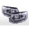 Halogen headlight set LED daytime running lights VW T5 year 10 15 chrome