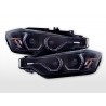 Xenon headlight set with LED daytime running lights BMW 3 Series F30 12 14 black