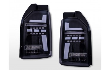LED taillights set VW T6 year 16 21 tailgate door version black