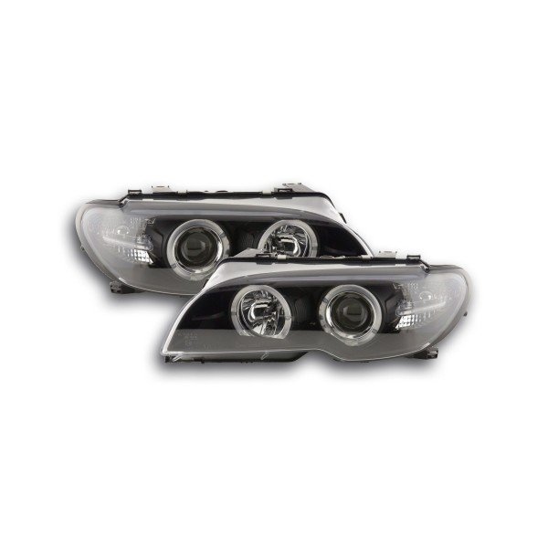 Headlight set BMW 3 series E46 Coupe Cabrio 03 05 black