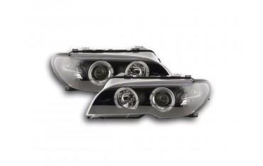Headlight set BMW 3 series E46 Coupe Cabrio 03 05 black