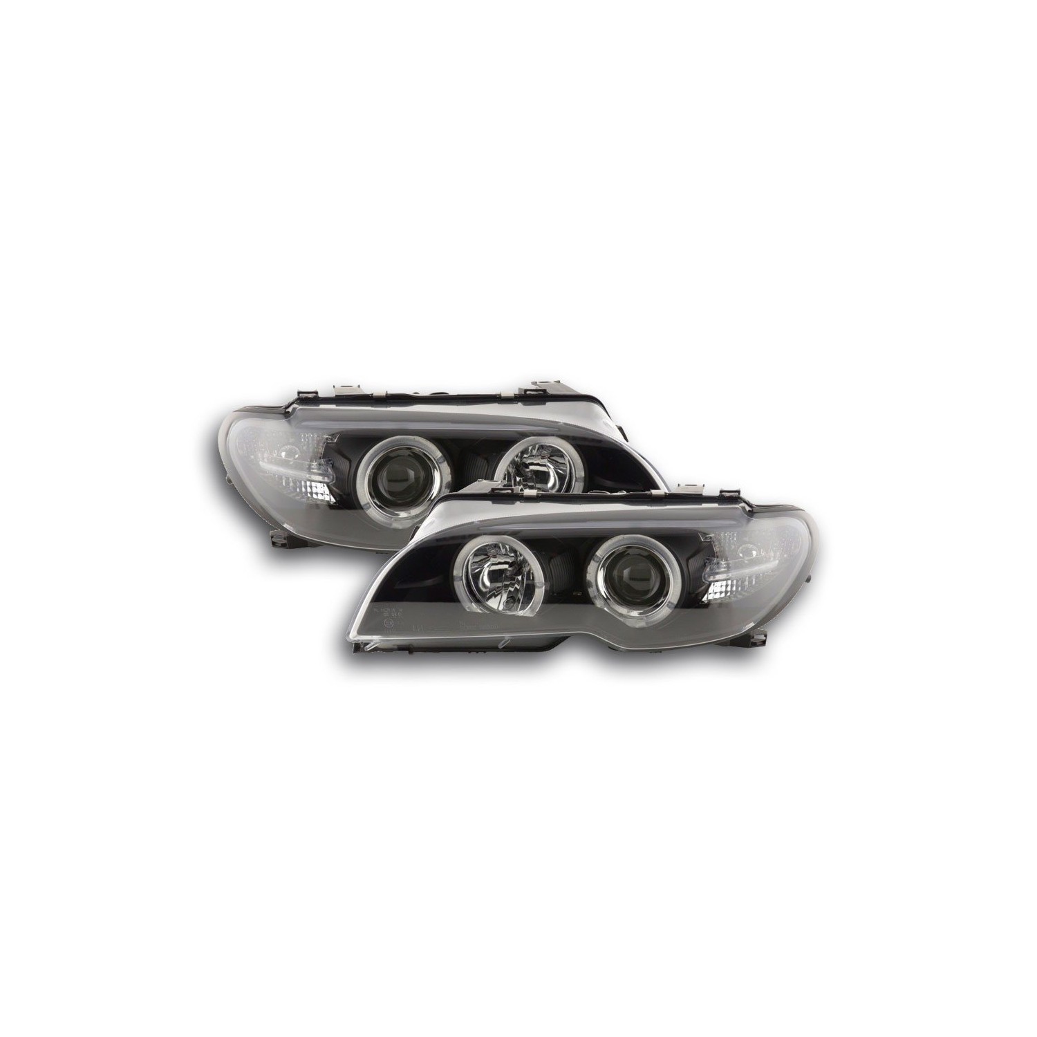 Headlight set BMW 3 series E46 Coupe Cabrio 03 05 black