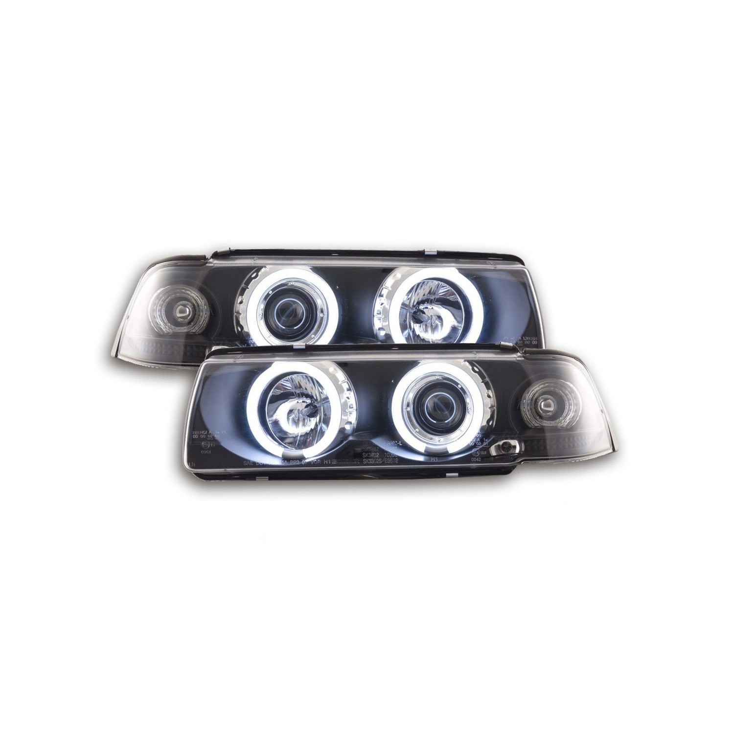 Headlight set angel eyes CCFL BMW 3 series E36 Coupe Cabrio 92 98 black