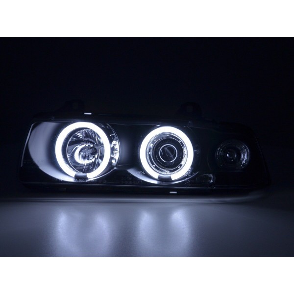 Headlight set angel eyes CCFL BMW 3 series E36 Coupe Cabrio 92 98 black