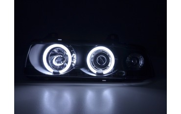Headlight set angel eyes CCFL BMW 3 series E36 Coupe Cabrio 92 98 black