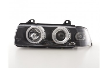 Headlight set angel eyes CCFL BMW 3 series E36 Coupe Cabrio 92 98 black