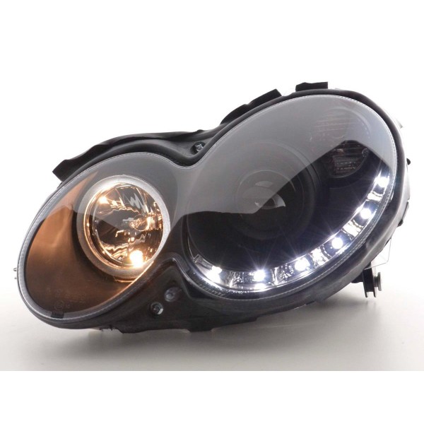 Daylight headlight LED DRL look Mercedes CLK type W209 04 09 black