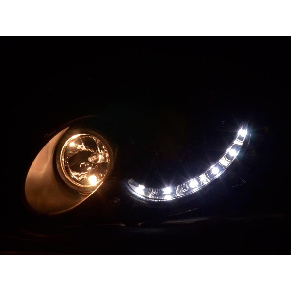 Daylight headlight LED DRL look Mercedes CLK type W209 04 09 black