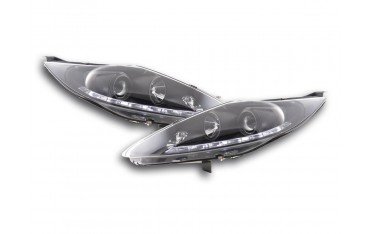 Daylight headlight LED DRL look Ford Fiesta 08 12 black