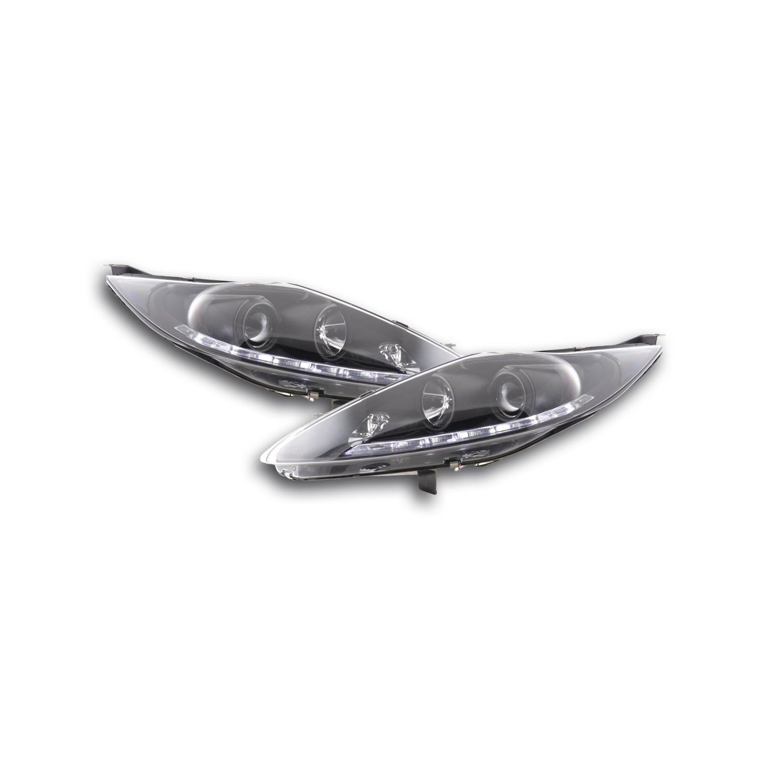 Daylight headlight LED DRL look Ford Fiesta 08 12 black