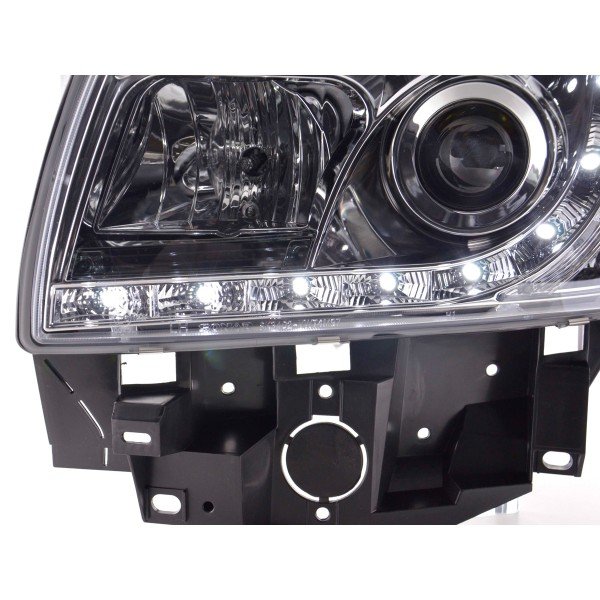 Daylight headlight LED DRL look VW Bus type T4 96 03 chrome