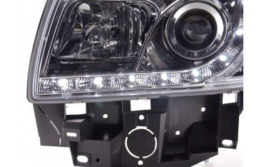 Daylight headlight LED DRL look VW Bus type T4 96 03 chrome