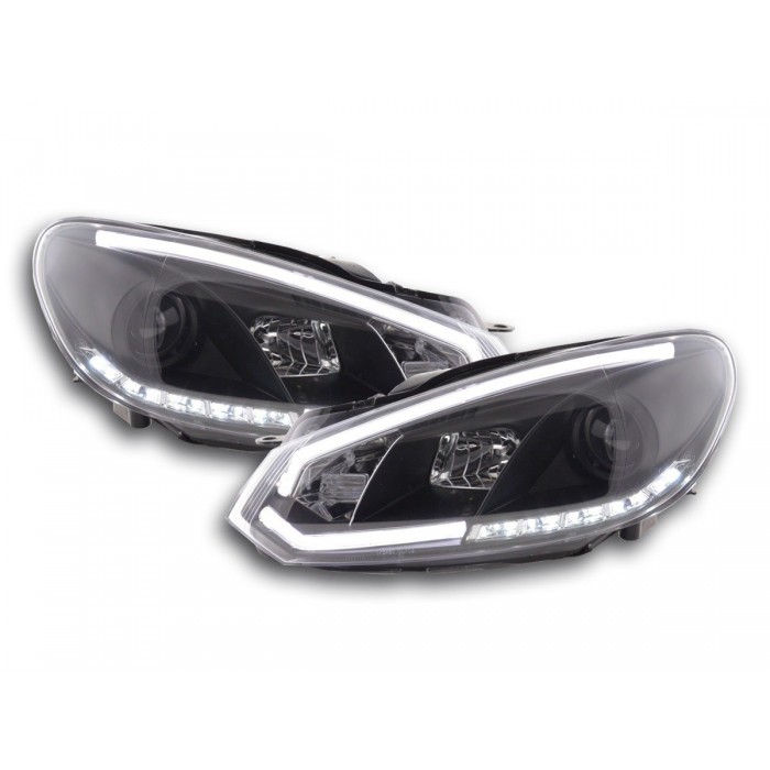 Daylight headlight LED daytime running lights VW Golf 6 08 12 black