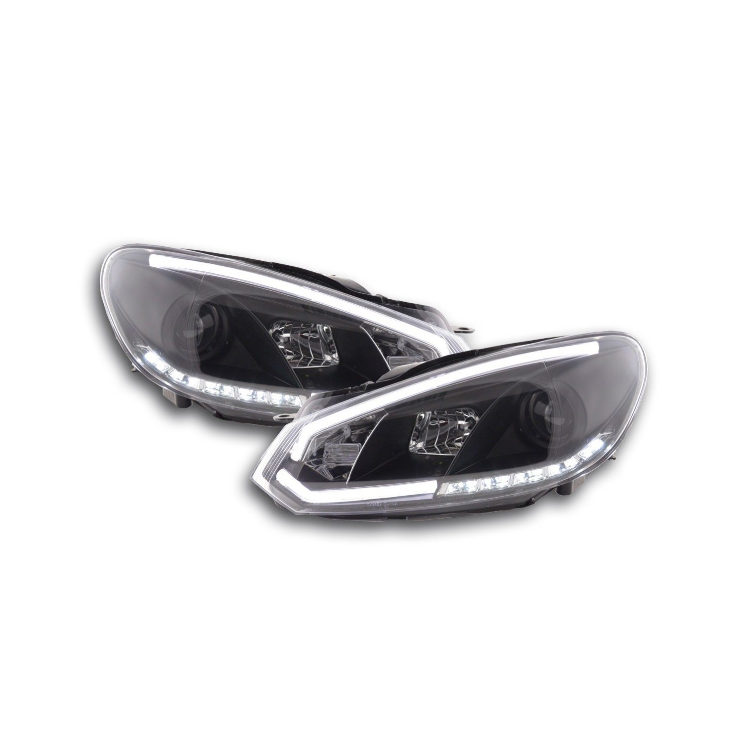 Daylight headlight LED daytime running lights VW Golf 6 08 12 black