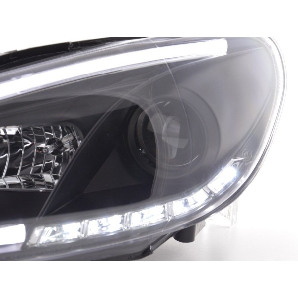 Daylight headlight LED daytime running lights VW Golf 6 08 12 black