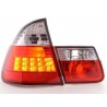 LED taillights set BMW 3 Series Touring type E46 98 05 clear red