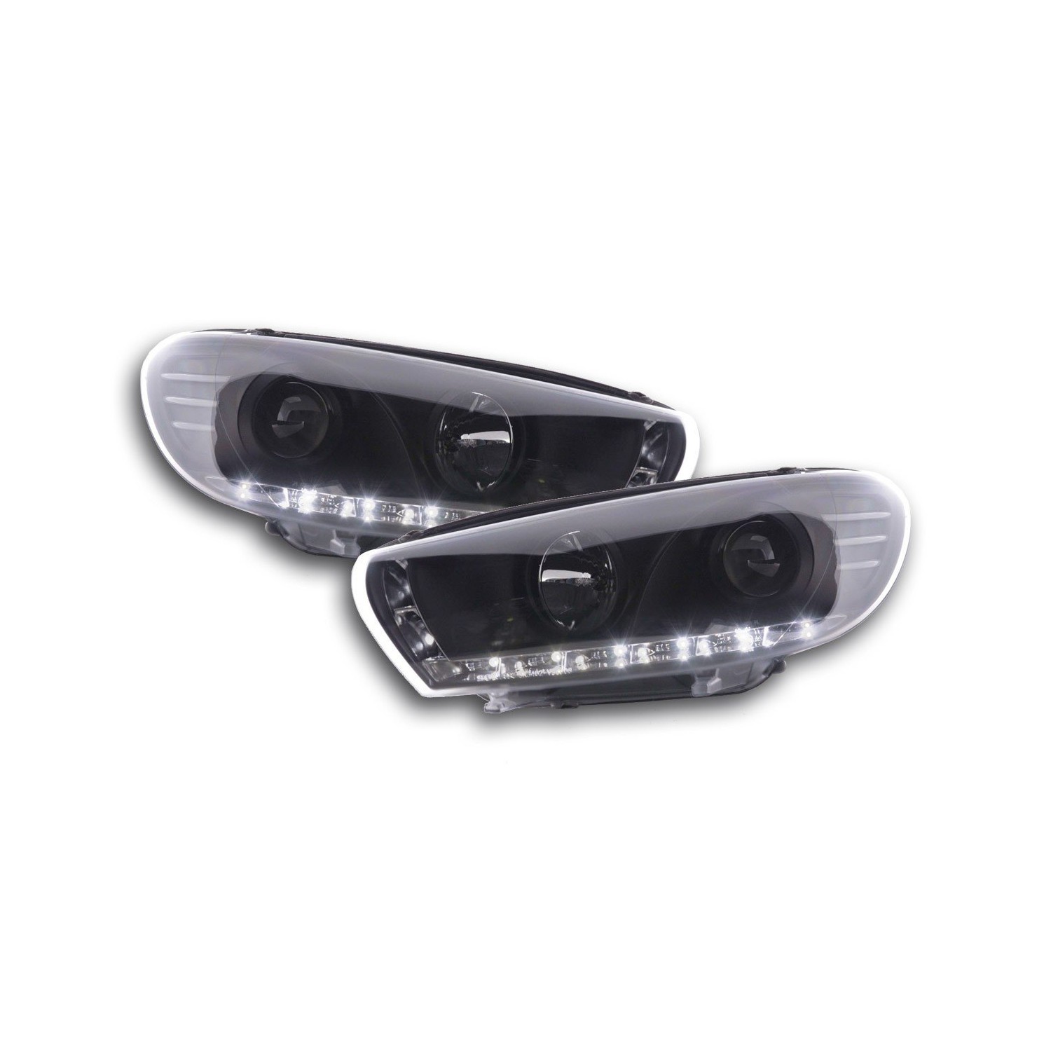 Daylight headlight LED DRL look VW Scirocco 3 Type 13 08 black