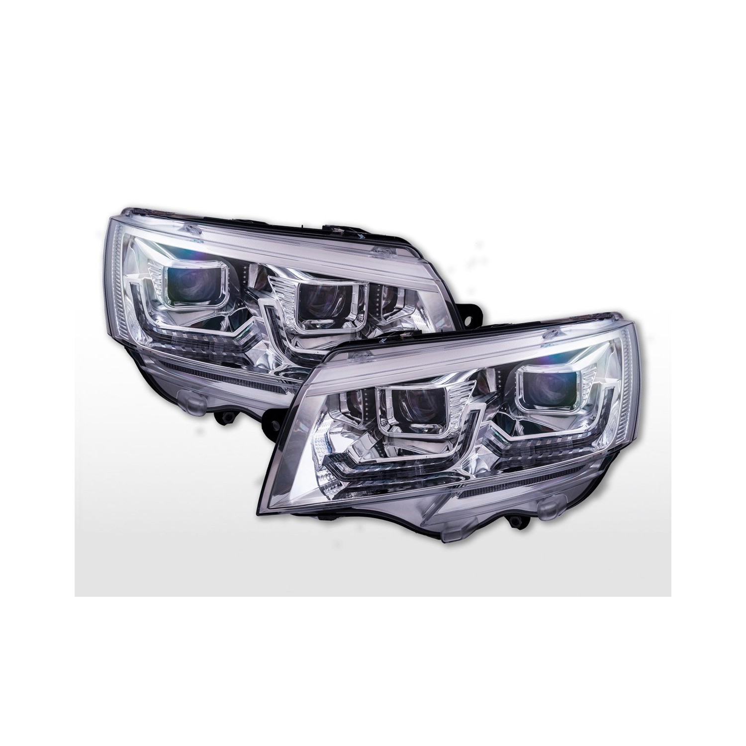 LED Halogen headlight set VW T6 from 20 chrome