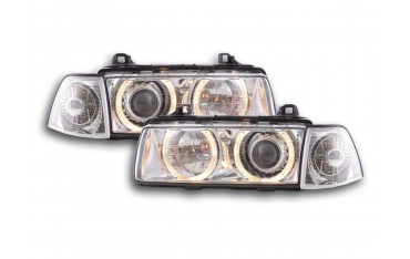 Headlights angel eyes BMW 3er Limo type E36 92 98 chrome