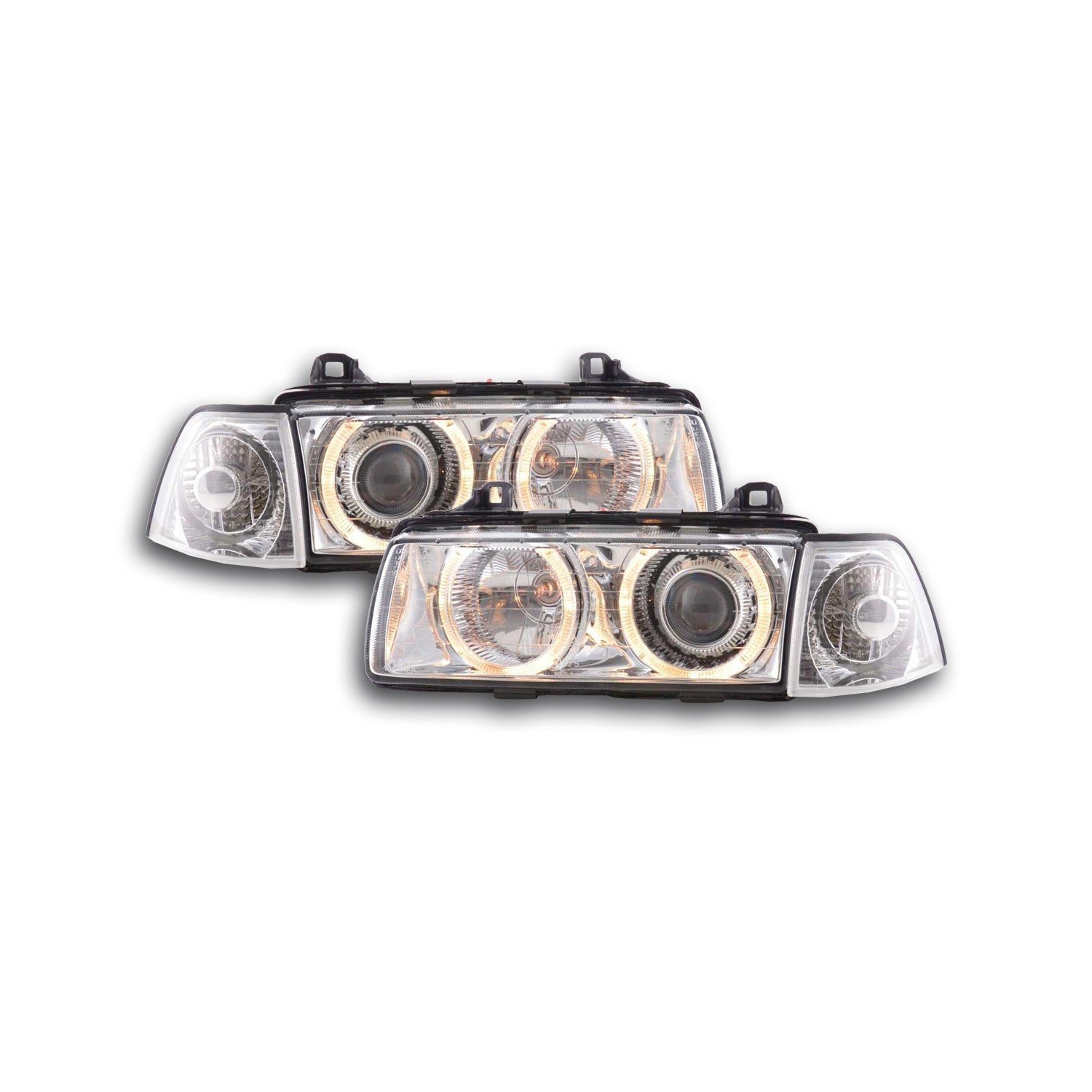 Headlights angel eyes BMW 3er Limo type E36 92 98 chrome