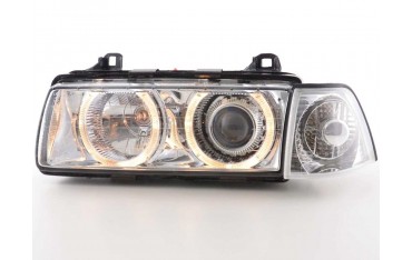 Headlights angel eyes BMW 3er Limo type E36 92 98 chrome